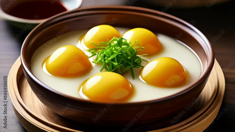 Deliciously cooked eggs in a bowl ready to be savored Deliciously cooked eggs in a bowl ready to be savored
