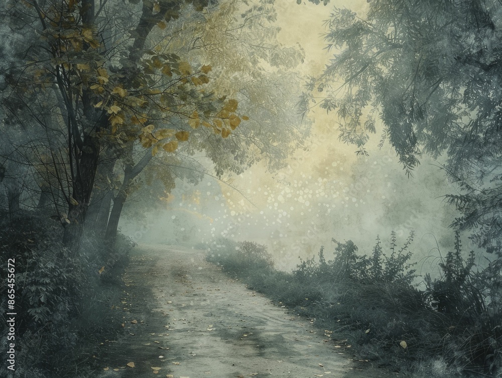 Obraz premium Design mist enveloped scenes that evoke a sense of mystery and wonder, perfect for artistic and creative projects