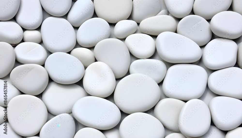 Breathtaking, macro-level image highlighting the subtle, captivating textures adorning the surfaces of a collection of spotless, chalk-white stones or pebbles Breathtaking, macro-level image highlighting the subtle, captivating textures adorning the surfaces of a collection of spotless, chalk-white stones or pebbles
