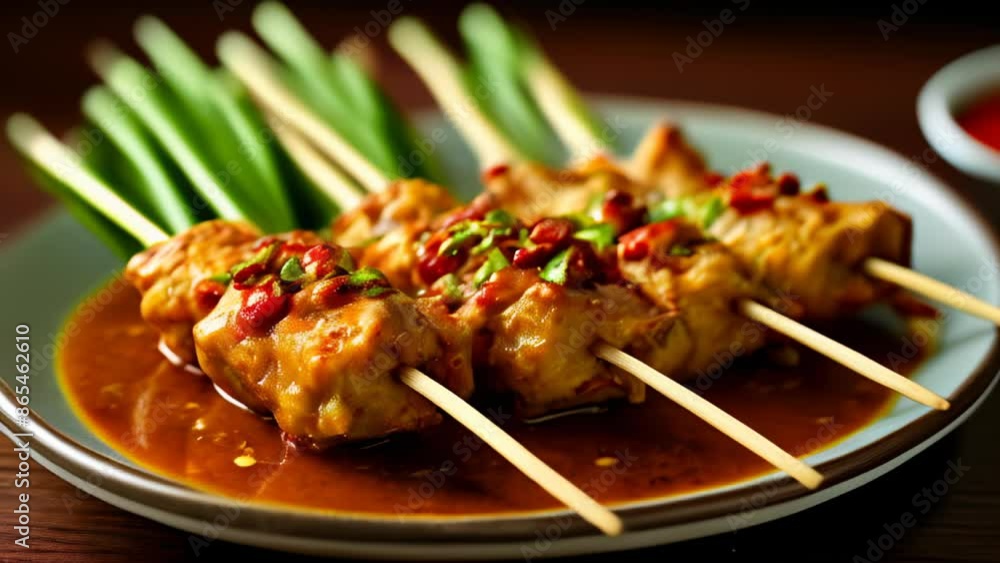 Delicious skewers of meat ready to be savored Delicious skewers of meat ready to be savored