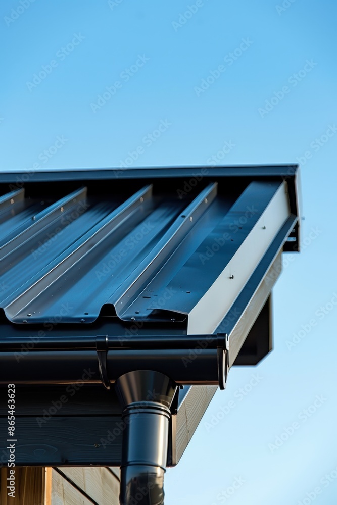 Naklejka premium Roof gutter system