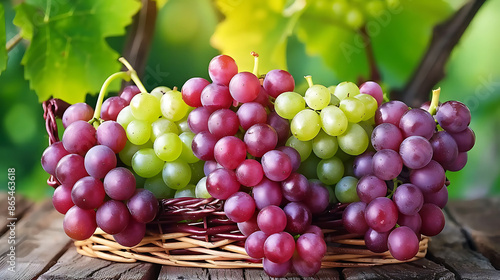 Bunches of grapes, close-up food photography