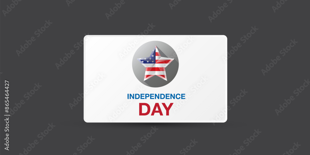 Independence Day USA Banner, background and Greeting Card with Star with usa flag. 4th of July United States Independence Day Celebration Design Vector Illustration. Independence day poster template Independence Day USA Banner, background and Greeting Card with Star with usa flag. 4th of July United States Independence Day Celebration Design Vector Illustration. Independence day poster template