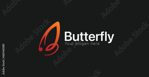 Butterfly logo, Gradient logo, butterfly,  logodesign, modern, graphic design, entreprise logo, business logo, gradient color, energetic, playfull, nature, organic, modern
