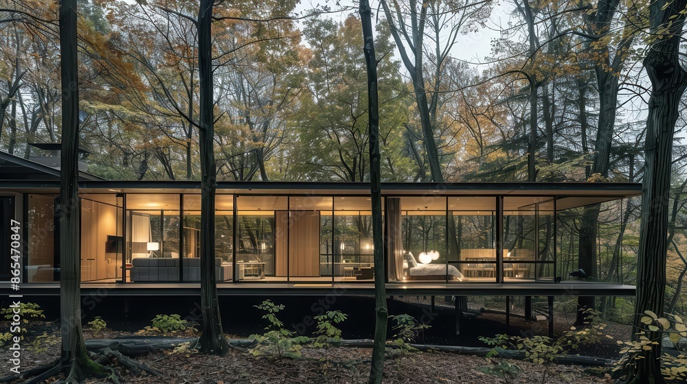contemporary forest home design glass walls blending with nature minimalist architecture sustainable materials serene woodland setting contemporary forest home design glass walls blending with nature minimalist architecture sustainable materials serene woodland setting