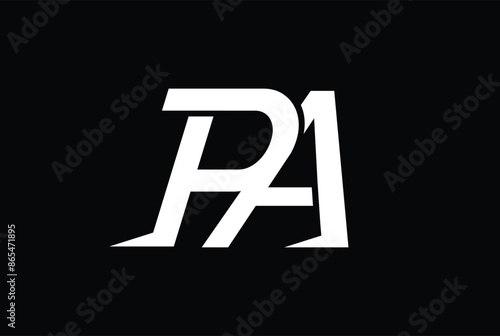 Abstract letter PA, AP, A OR P vector logo design, letter PA, text logo design