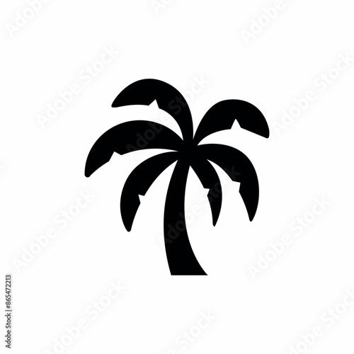 palm tropical tree summer beach icon