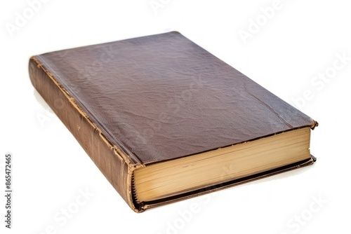 Antique Leather Bound Book Isolated on White © Muh