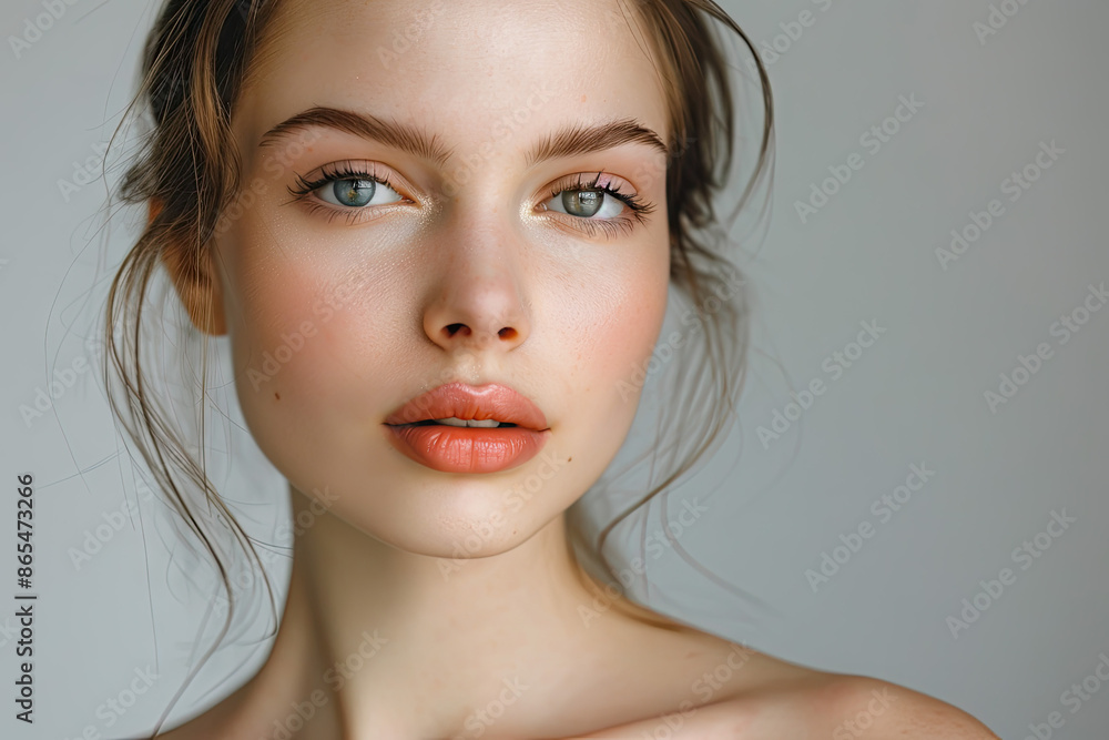 A beautiful woman with clean healthy skin A beautiful woman with clean healthy skin