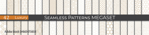 Simple minimal golden pattern collection. Hipster monochrome graphic backdrop. Abstract fabric pattern.