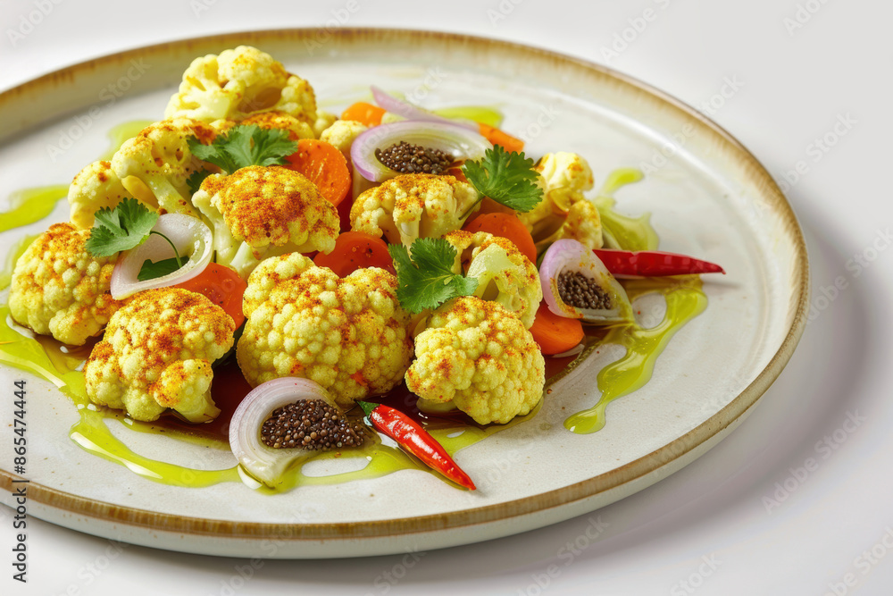 Delicious Cauliflower and Onion Pickles with a Burst of Spices Delicious Cauliflower and Onion Pickles with a Burst of Spices