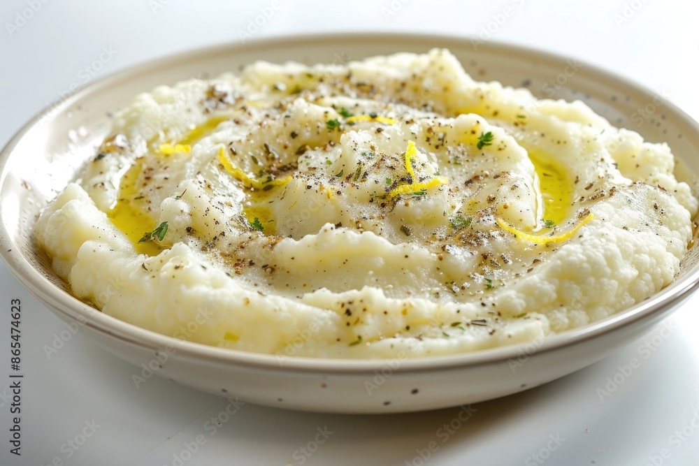 Smooth and Creamy Cauliflower Puree with Grilled Fish Smooth and Creamy Cauliflower Puree with Grilled Fish