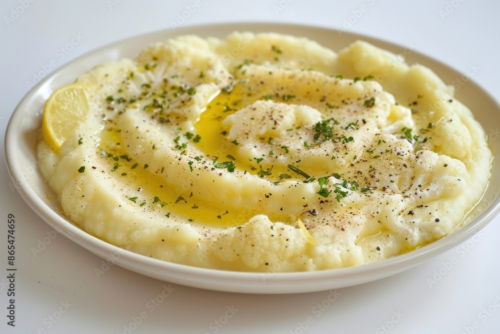 Homemade Cauliflower Puree with Olive Oil Drizzle Homemade Cauliflower Puree with Olive Oil Drizzle