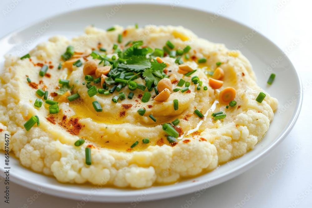 Nutty Cauliflower Puree with Spices and Fresh Herbs Nutty Cauliflower Puree with Spices and Fresh Herbs