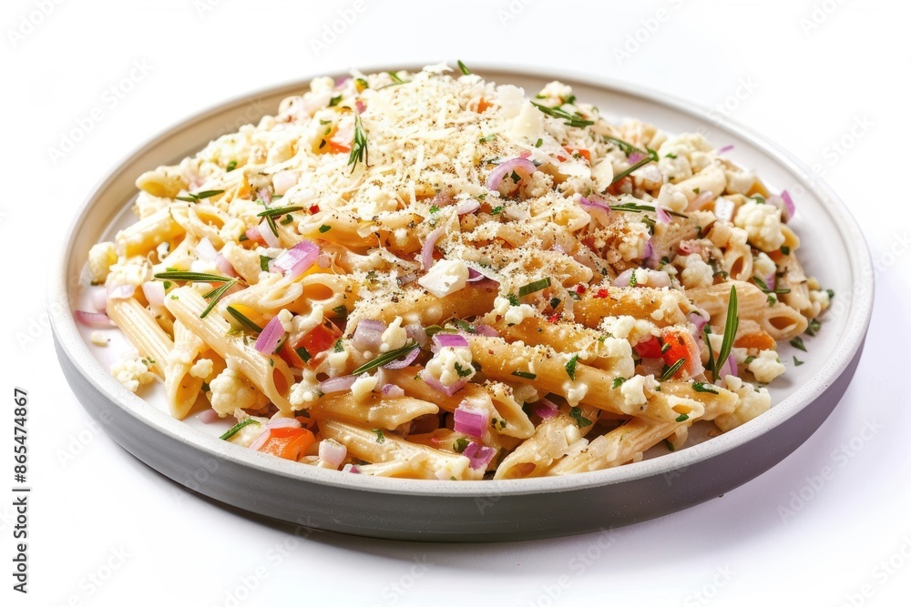 Creamy Cauliflower Sauce Whole-Wheat Penne with Vibrant Red Onion Creamy Cauliflower Sauce Whole-Wheat Penne with Vibrant Red Onion