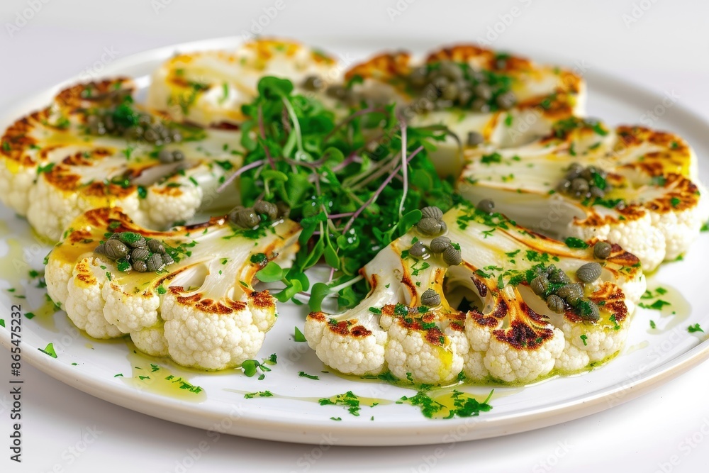 Seared Cauliflower Steaks with Vibrant Caper Butter Seared Cauliflower Steaks with Vibrant Caper Butter