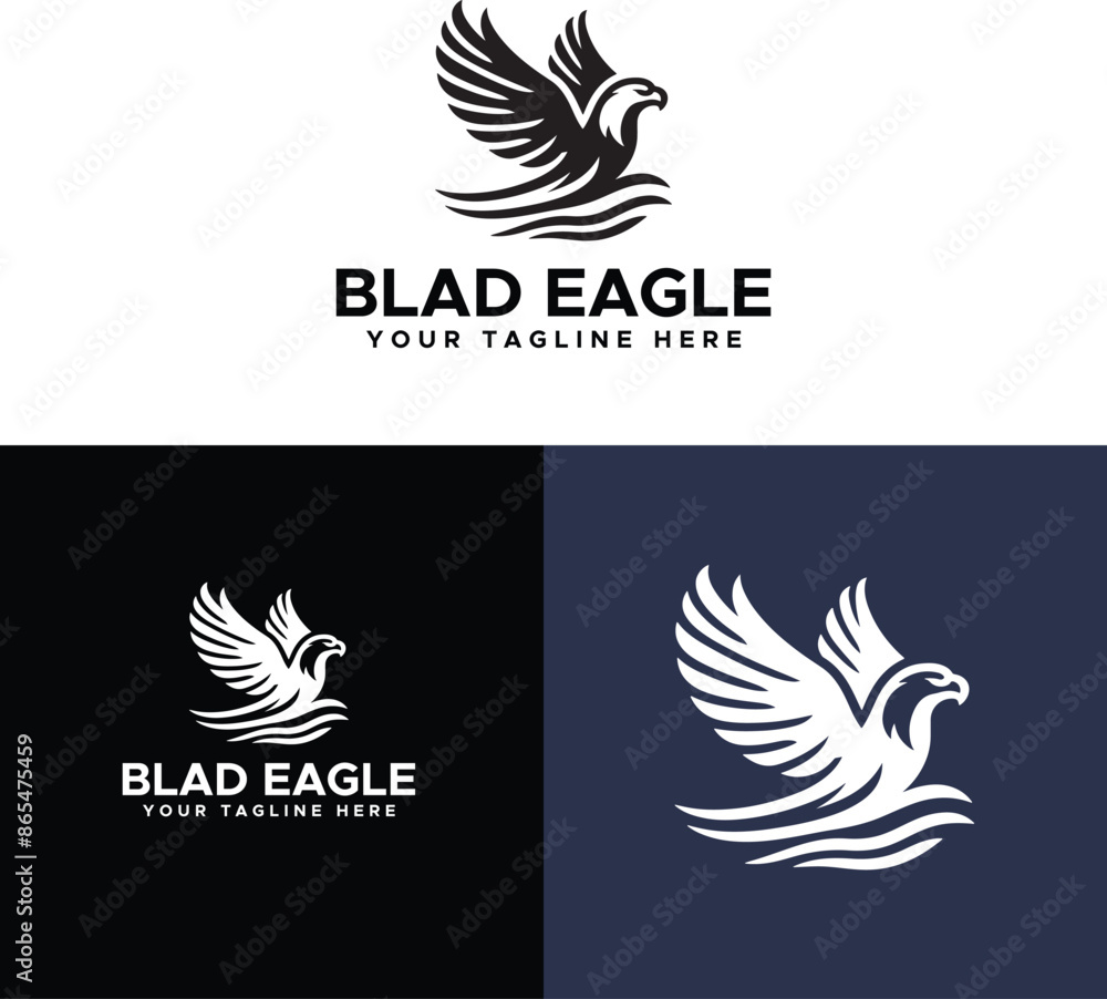 Obraz premium Wedge tailed eagle logo design vector Illustration