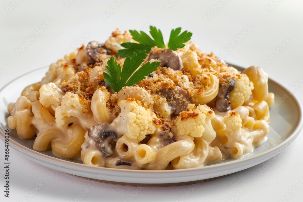 Creamy Mushroom and Cauliflower Mac and Cheese with Truffle Oil Drizzle Creamy Mushroom and Cauliflower Mac and Cheese with Truffle Oil Drizzle