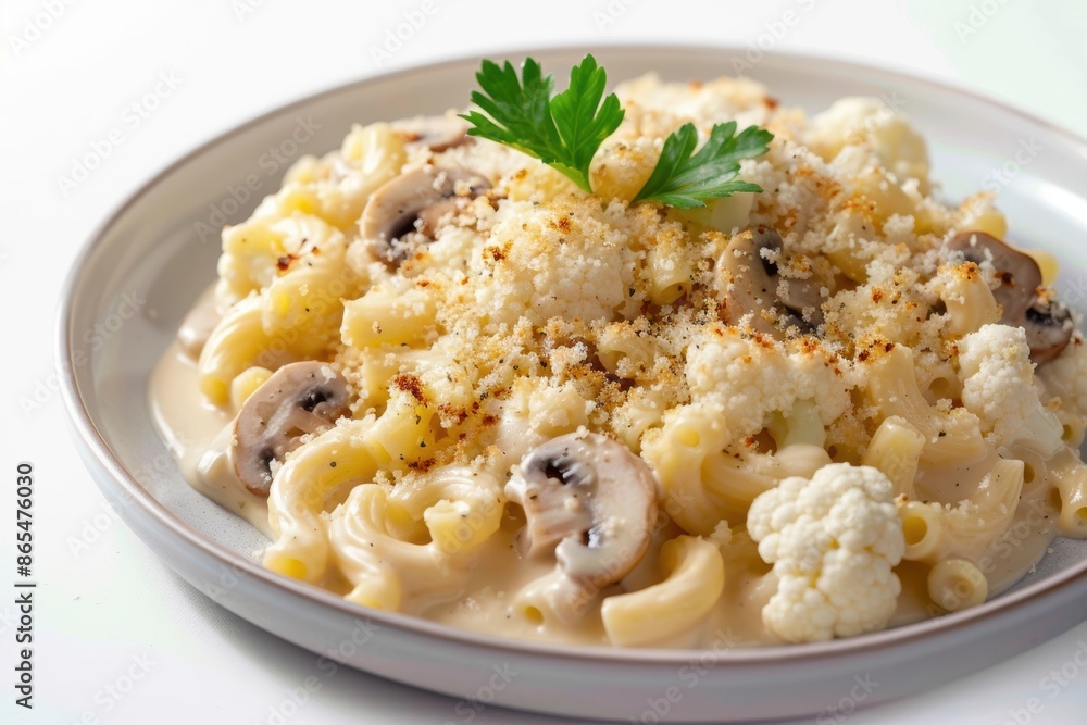 Sophisticated Mushroom and Cauliflower Mac and Cheese with Breadcrumb Topping Sophisticated Mushroom and Cauliflower Mac and Cheese with Breadcrumb Topping