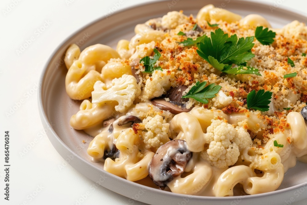 Elegant Four Cheese Cauliflower and Mushroom Mac and Cheese Elegant Four Cheese Cauliflower and Mushroom Mac and Cheese
