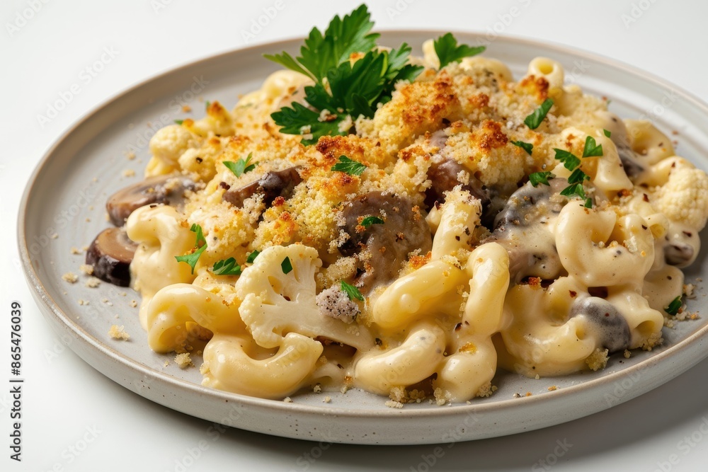 Elegant Béchamel and Cheese Mac and Cheese with Cauliflower Elegant Béchamel and Cheese Mac and Cheese with Cauliflower
