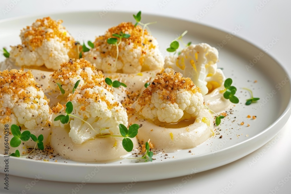 Nutty Brown Butter Cauliflower with Artful Presentation and Lemon Zest Nutty Brown Butter Cauliflower with Artful Presentation and Lemon Zest
