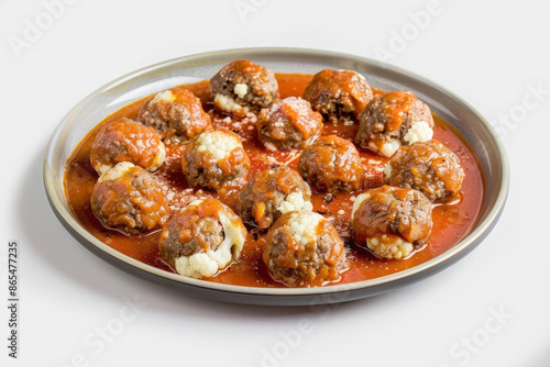 Tunisian Mubattan Bruklu Savory Sensation: Spicy Meatballs with Fluffy Filling © Mayatnikstudio