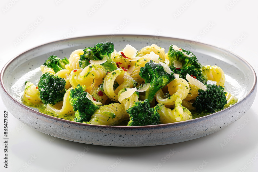 Elegant Cavatappi Pasta with Broccoli Sauce and Red Pepper Flakes Elegant Cavatappi Pasta with Broccoli Sauce and Red Pepper Flakes