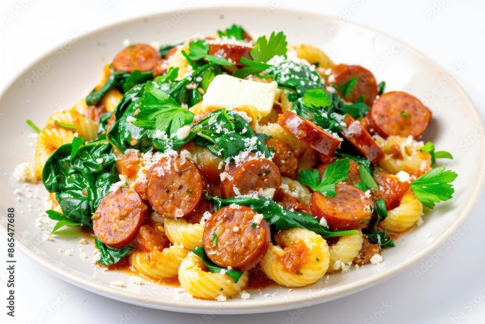 Flavorful Cavatelli Pasta with Sweet Sausage and Garlic Flavorful Cavatelli Pasta with Sweet Sausage and Garlic