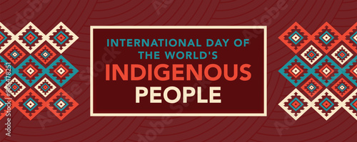 Vector Illustration for World Indigenous People Day on August 9 to Raise Awareness and Protect the Rights of Populations, featuring a Flat Background