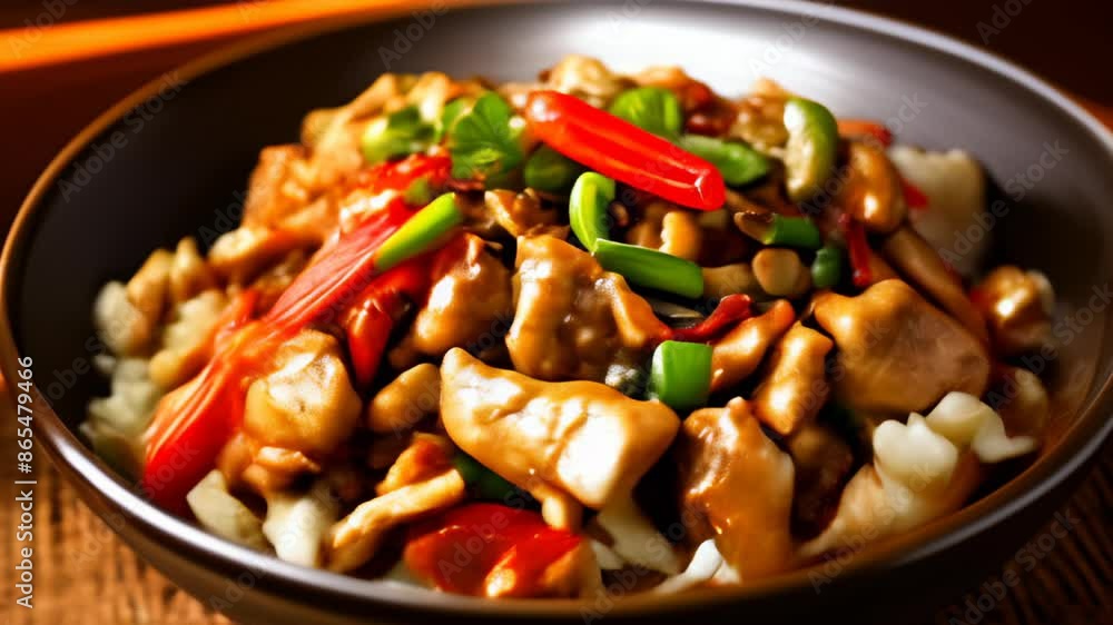 Delicious Asian stirfry with chicken and vegetables Delicious Asian stirfry with chicken and vegetables