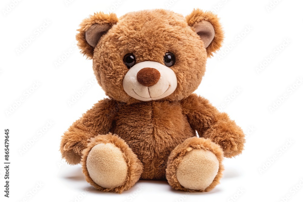 Adorable brown teddy bear baby toy with soft fur and sweet expression isolated on a transparent background, perfect for e-commerce and advertising use. Adorable brown teddy bear baby toy with soft fur and sweet expression isolated on a transparent background, perfect for e-commerce and advertising use.