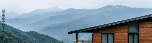 Wallpaper Mural Serene mountain view from a cabin, relax, majestic and calming vista Torontodigital.ca
