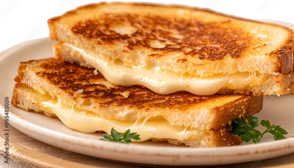 Mozzarella in Carrozza Golden Grilled Cheese Sandwiches closeup in the plate on the table Mozzarella in Carrozza Golden Grilled Cheese Sandwiches closeup in the plate on the table