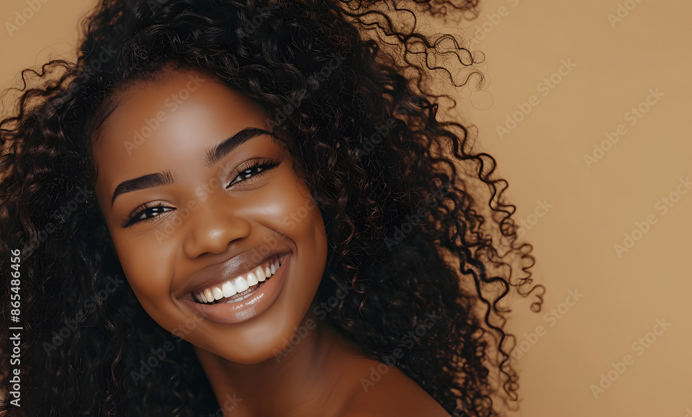 African American woman smiling African American woman smiling