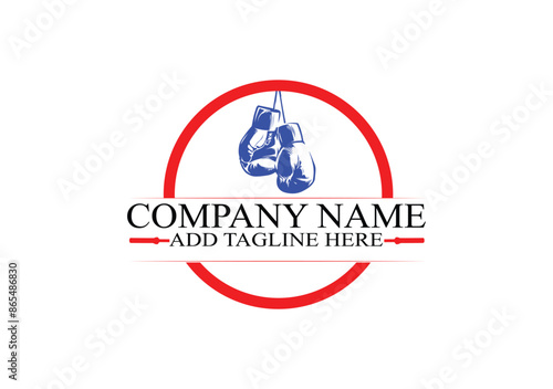 Boxing Gloves Logo vector Design