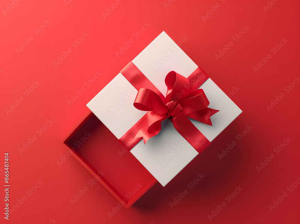 red gift box with ribbon red gift box with ribbon