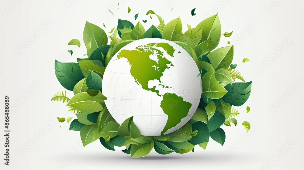 A green leafy globe A green leafy globe