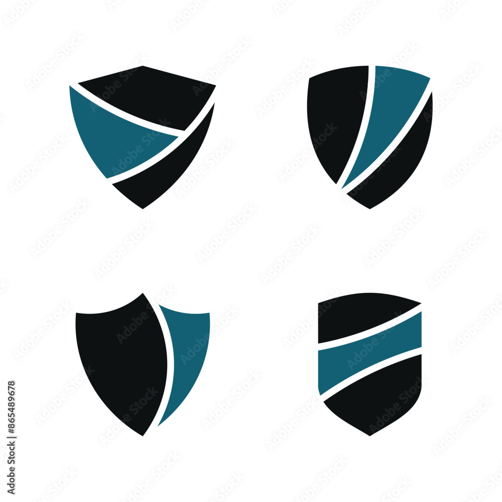 Set of shield logo designs with creative concept. Premium Vector Set of shield logo designs with creative concept. Premium Vector