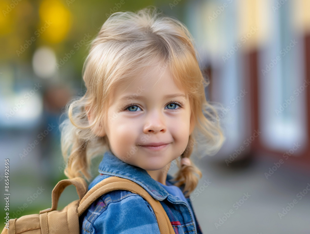 Portrait of a little girl at school Portrait of a little girl at school