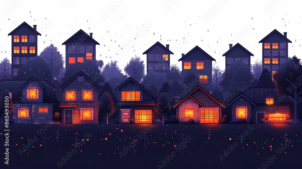 business promotion, real estate business concept with houses, online conclusion of the transaction, set flat vector modern illustration business promotion, real estate business concept with houses, online conclusion of the transaction, set flat vector modern illustration