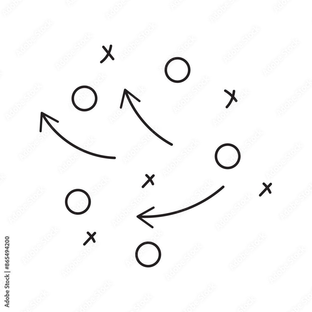 Fototapeta premium Tactic icon.Tactics business concept icon. Vector