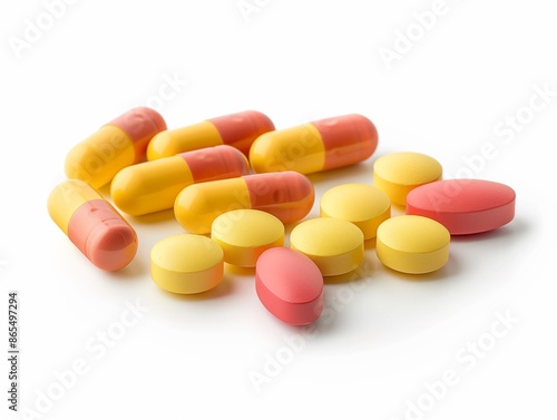 Multi-colored tablets and capsules product No.22