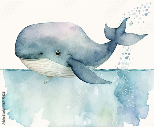 Illustrazione di una Balena felice 