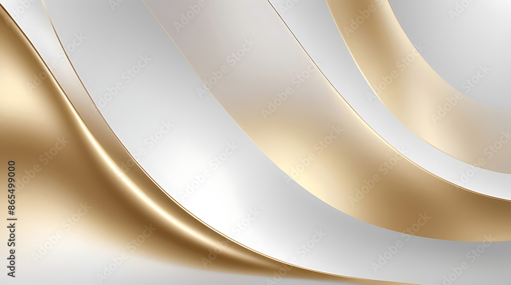 Abstract white gold Gradient background luxury with golden line wave ...