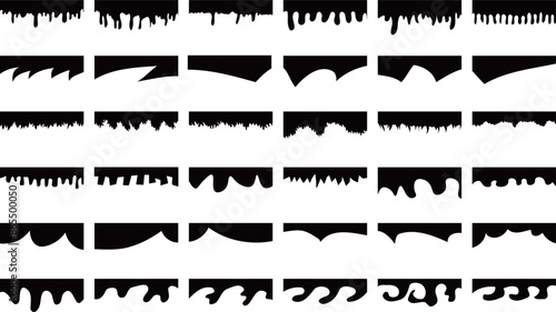 Set of separator headers, dividers shapes for web site