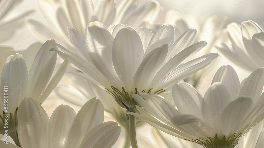 White daisies close-up. Generative AI White daisies close-up. Generative AI