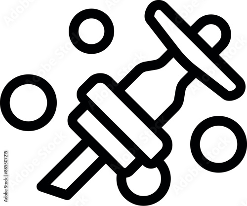 Medical syringe injecting medicine with round tip needle for vaccination