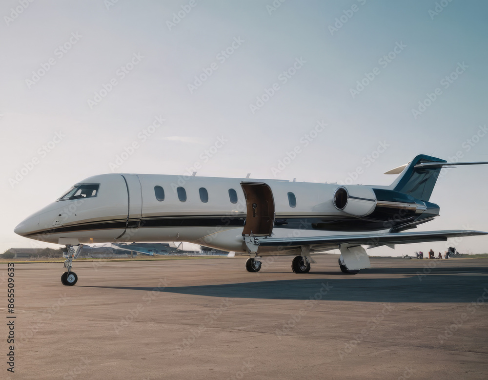 Partenza imminente - Un jet privato sulla pista, riflettendo la luce del sole.
Partenza imminente - Un jet privato sulla pista, riflettendo la luce del sole.