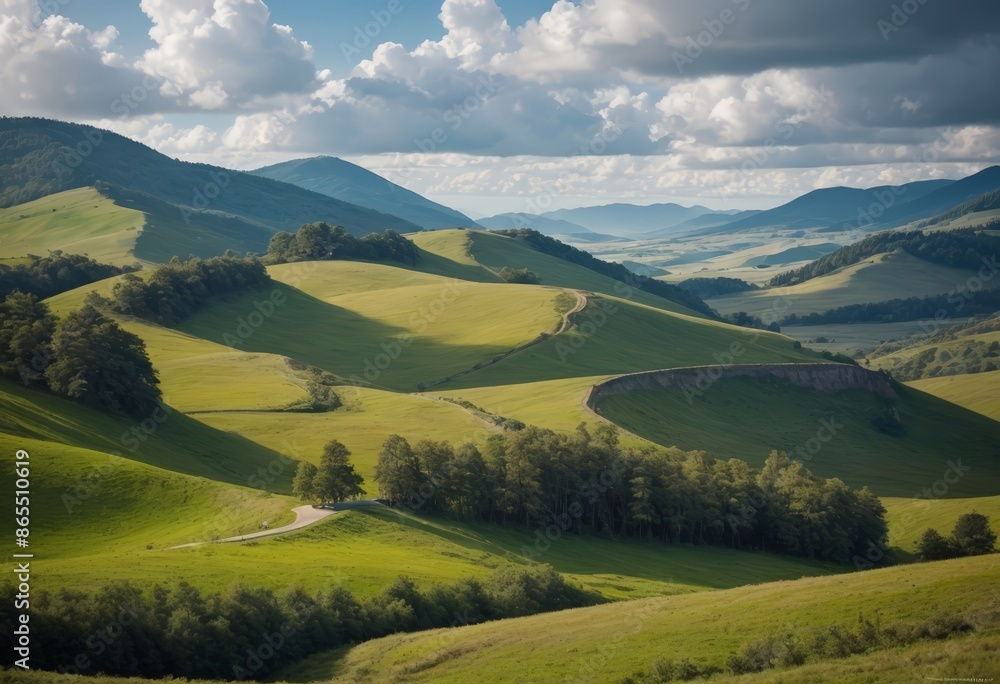 landscape with mountains and clouds landscape with mountains and clouds